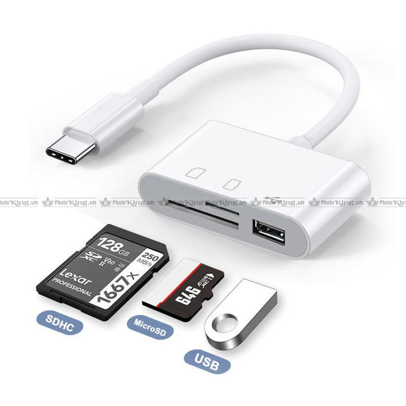 Đầu đọc thẻ OTG đa năng USB 3.0 (SD/Micro SD/USB)